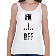 PRINTFASHION FK OFF - Női atléta - Fehér női trikó