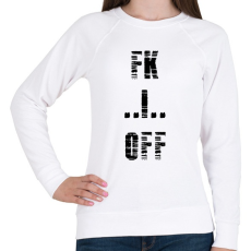 PRINTFASHION FK OFF - Női pulóver - Fehér