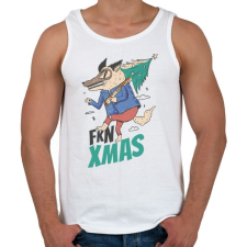 PRINTFASHION Fkn Christmas - kbsztt Karácsony - Férfi atléta - Fehér atléta, trikó
