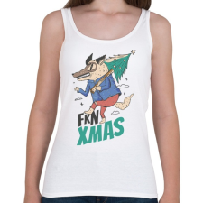 PRINTFASHION Fkn Christmas - kbsztt Karácsony - Női atléta - Fehér női trikó