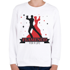 PRINTFASHION Flamenco for a life - Gyerek pulóver - Fehér gyerek pulóver, kardigán