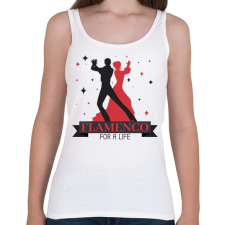 PRINTFASHION Flamenco for a life - Női atléta - Fehér női trikó