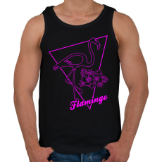 PRINTFASHION Flamingo  - Férfi atléta - Fekete