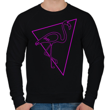 PRINTFASHION Flamingo - Férfi pulóver - Fekete férfi pulóver, kardigán