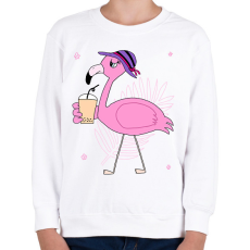 PRINTFASHION Flamingo  - Gyerek pulóver - Fehér