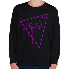 PRINTFASHION Flamingo  - Gyerek pulóver - Fekete