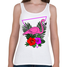 PRINTFASHION Flamingo  - Női atléta - Fehér női trikó