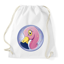 PRINTFASHION Flamingó - Sportzsák, Tornazsák - Fehér tornazsák