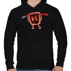 PRINTFASHION Flash - Férfi kapucnis pulóver - Fekete