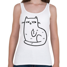 PRINTFASHION Flegma macska - Női atléta - Fehér