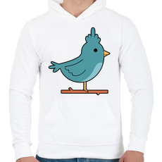PRINTFASHION Flegma madár - Férfi kapucnis pulóver - Fehér