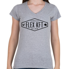 PRINTFASHION FlexKft est. 2015 - Női V-nyakú póló - Sport szürke