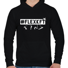 PRINTFASHION #FLEXKFT - Férfi kapucnis pulóver - Fekete férfi pulóver, kardigán