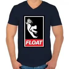 PRINTFASHION Float - Az - Férfi V-nyakú póló - Sötétkék férfi póló