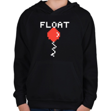 PRINTFASHION Float Pixel - Gyerek kapucnis pulóver - Fekete gyerek pulóver, kardigán