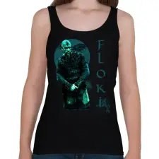 PRINTFASHION FLOKI-BLUE - Női atléta - Fekete női trikó