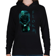 PRINTFASHION FLOKI-BLUE - Női kapucnis pulóver - Fekete női pulóver, kardigán