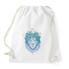 PRINTFASHION Floral lion - Sportzsák, Tornazsák - Fehér