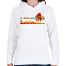 PRINTFASHION Florida - Női kapucnis pulóver - Fehér