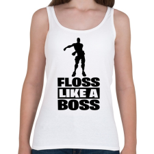 PRINTFASHION Floss Like A Boss - Női atléta - Fehér női trikó