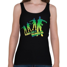 PRINTFASHION Floss like a Boss - Női atléta - Fekete női trikó