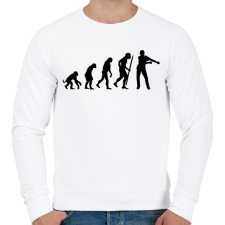 PRINTFASHION Floss tánc evolúció - Férfi pulóver - Fehér férfi pulóver, kardigán