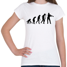 PRINTFASHION Floss tánc evolúció - Női póló - Fehér női póló