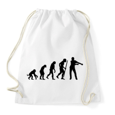 PRINTFASHION Floss tánc evolúció - Sportzsák, Tornazsák - Fehér tornazsák