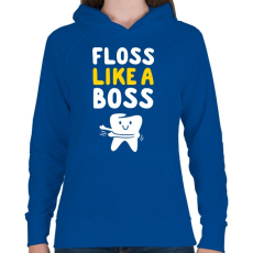 PRINTFASHION Flossing táncos fogászat - Női kapucnis pulóver - Királykék