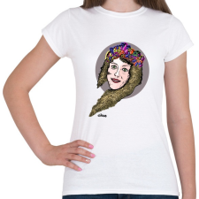 PRINTFASHION Flowers In Hair - Női póló - Fehér női póló