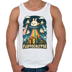 PRINTFASHION Fluffocalypse - Férfi atléta - Fehér