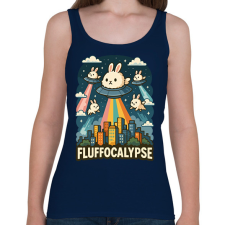 PRINTFASHION Fluffocalypse - Női atléta - Sötétkék női trikó