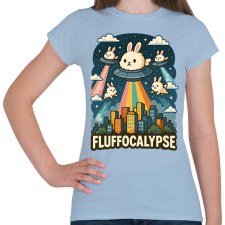 PRINTFASHION Fluffocalypse - Női póló - Világoskék női póló
