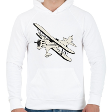 PRINTFASHION flying - Férfi kapucnis pulóver - Fehér férfi pulóver, kardigán
