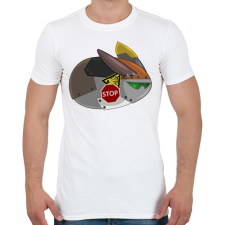 PRINTFASHION Flying Robot Rabbit - Férfi póló - Fehér férfi póló