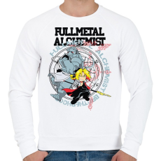 PRINTFASHION FMA Brotherhood - Férfi pulóver - Fehér