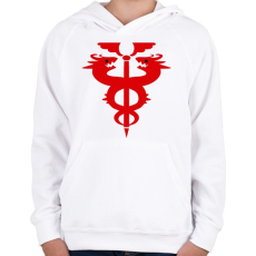 PRINTFASHION FMA logo - Gyerek kapucnis pulóver - Fehér