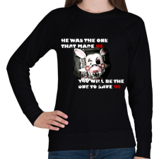 PRINTFASHION fnaf mangle dalszöveggel - Női pulóver - Fekete női pulóver, kardigán