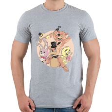 PRINTFASHION Fnaf pasztell színek - Férfi póló - Sport szürke