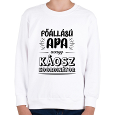 PRINTFASHION Főállású apa - Gyerek pulóver - Fehér