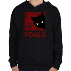 PRINTFASHION FOALS BLACK CAT - Gyerek kapucnis pulóver - Fekete