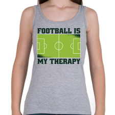 PRINTFASHION Foci a terápiám - Női atléta - Sport szürke női trikó