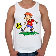 PRINTFASHION Foci - Férfi atléta - Fehér atléta, trikó