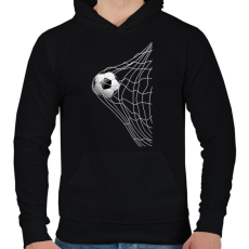 PRINTFASHION Foci - Férfi kapucnis pulóver - Fekete