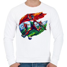 PRINTFASHION Foci - Férfi pulóver - Fehér