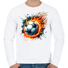 PRINTFASHION foci - Férfi pulóver - Fehér
