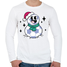 PRINTFASHION Foci hóember - Férfi hosszú ujjú póló - Fehér