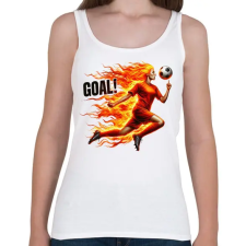 PRINTFASHION Foci - Női atléta - Fehér női trikó
