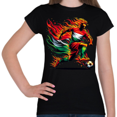 PRINTFASHION Foci - Női póló - Fekete