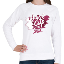 PRINTFASHION Foci VB Qatar 2022 - Női pulóver - Fehér női pulóver, kardigán